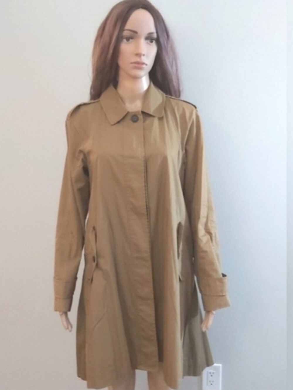 J. Crew Women's Camel Tan Trench Coat Long Line